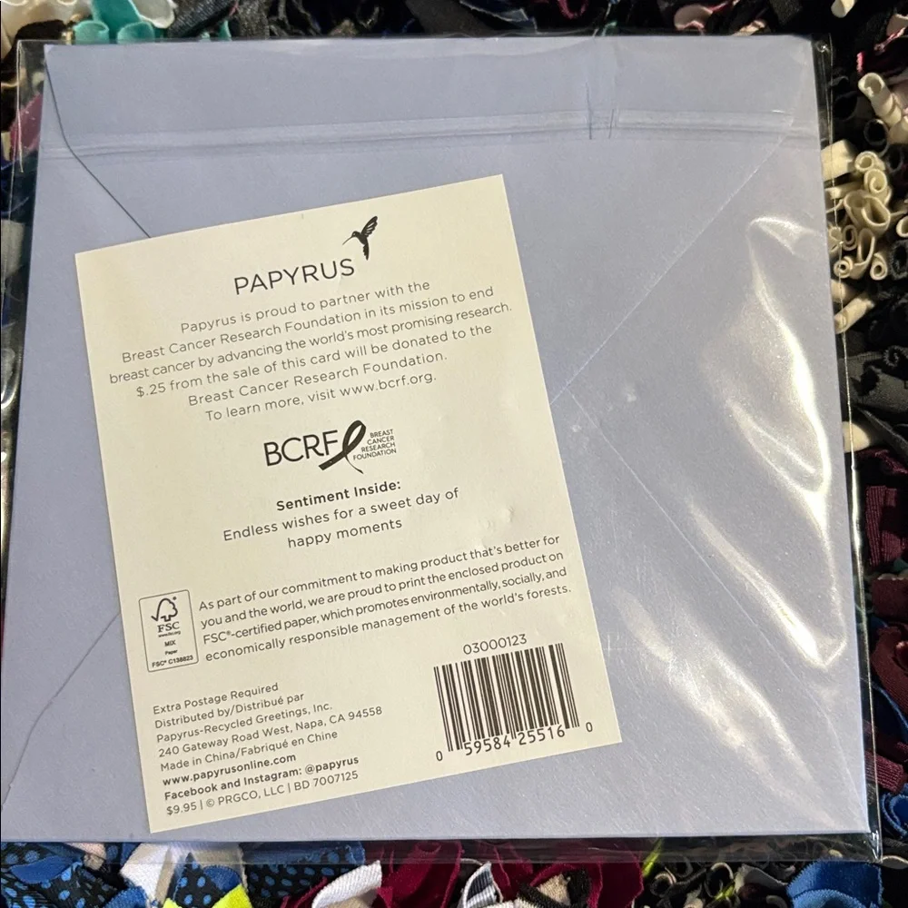 🆕Papyrus Breast Cancer Research Foundation Sponsored Birthday Card